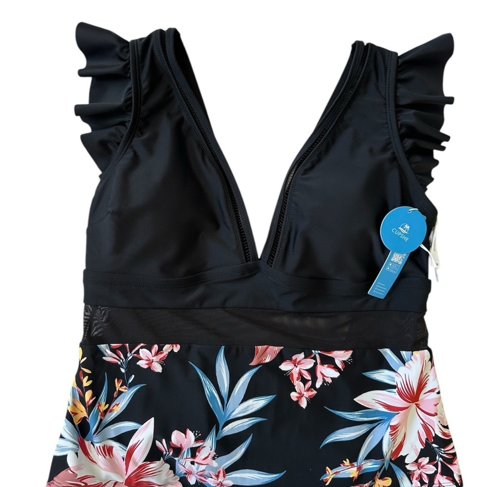 Cupshe Women’s One-Piece Swimsuit, Floral M - Picture 4 of 8